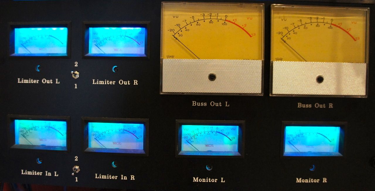 VU meters Jacob's Well Mastering